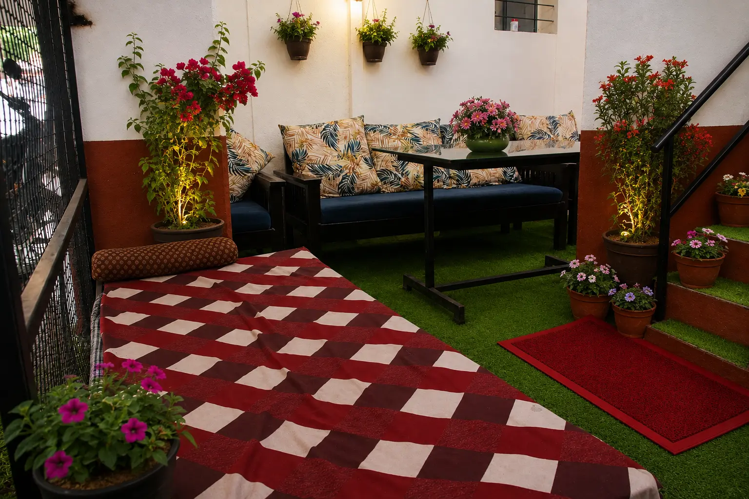 Student recreation area at Shreesha PG near Zeal College Pune
